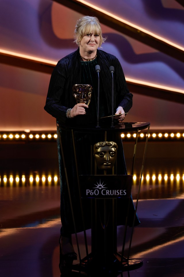 TV BAFTA viewers had a 'jump scare' at Sarah Lancashire's real voice as she broke down in tears collecting her award