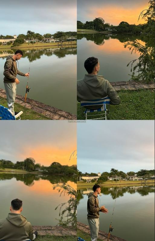 Gabriel Martinelli tried his hand at fishing before the Copa America
