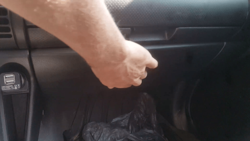 The cabin air filter is located just behind the glovebox