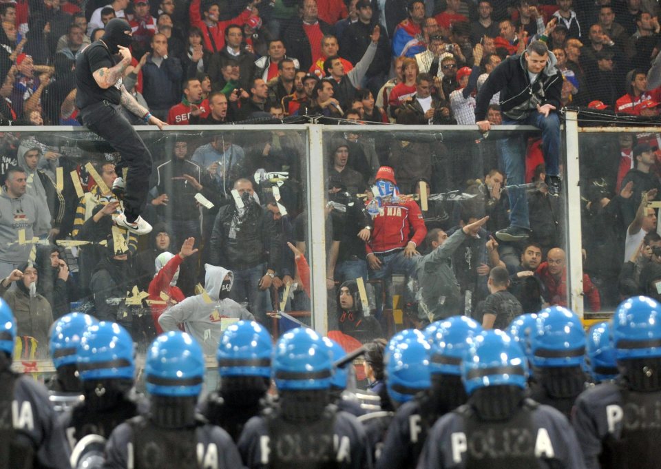 There will also be a tightened police presence at the game as there is at many Serbian games due to their fans