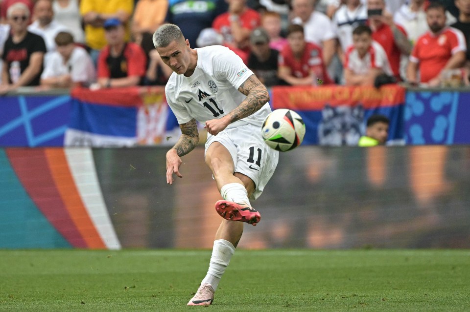 Slovenia's Benjamin Sesko was tipped to move to the Prem before the Euros