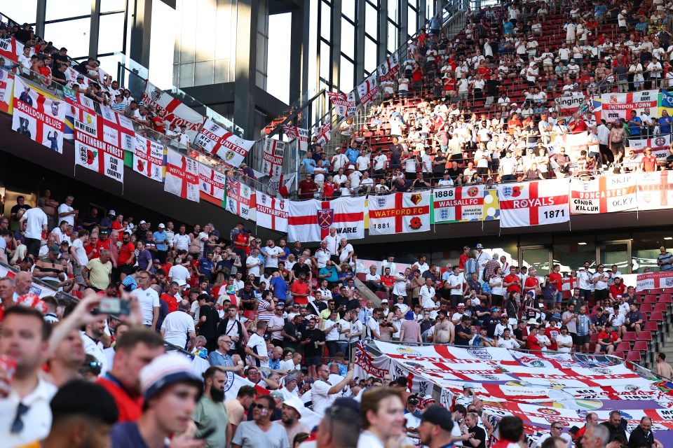 England fans packed out Cologne stadium but it was to no avail