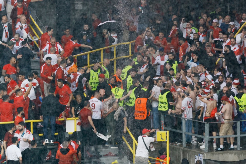 Fights broke out between Turkey and Georgia fans