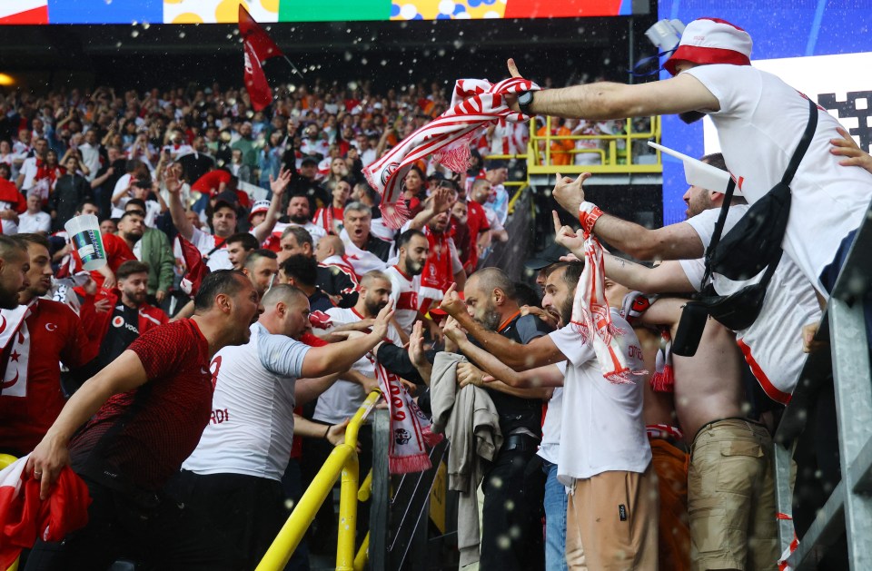 Passion turned to violence between the two sets of supporters