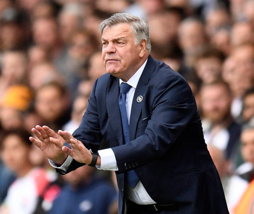 Leeds United's English head coach Sam Allardyce gestures on the touchline during the English Premier League football match between Leeds United and Tottenham Hotspur at Elland Road in Leeds, northern England on May 28, 2023. (Photo by Oli SCARFF / AFP) / RESTRICTED TO EDITORIAL USE. No use with unauthorized audio, video, data, fixture lists, club/league logos or 'live' services. Online in-match use limited to 120 images. An additional 40 images may be used in extra time. No video emulation. Social media in-match use limited to 120 images. An additional 40 images may be used in extra time. No use in betting publications, games or single club/league/player publications. / (Photo by OLI SCARFF/AFP via Getty Images)