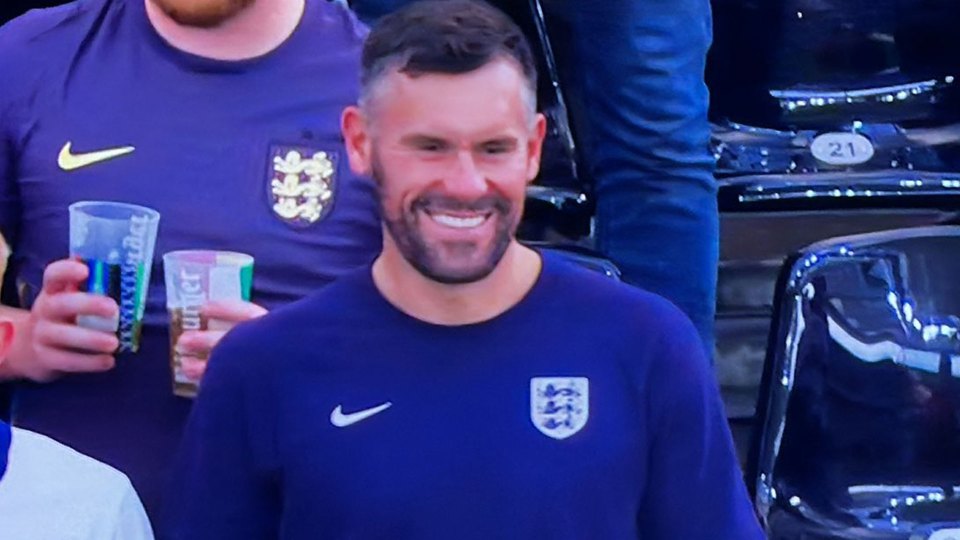 Ben Foster was spotted in the stands for England vs Denmark