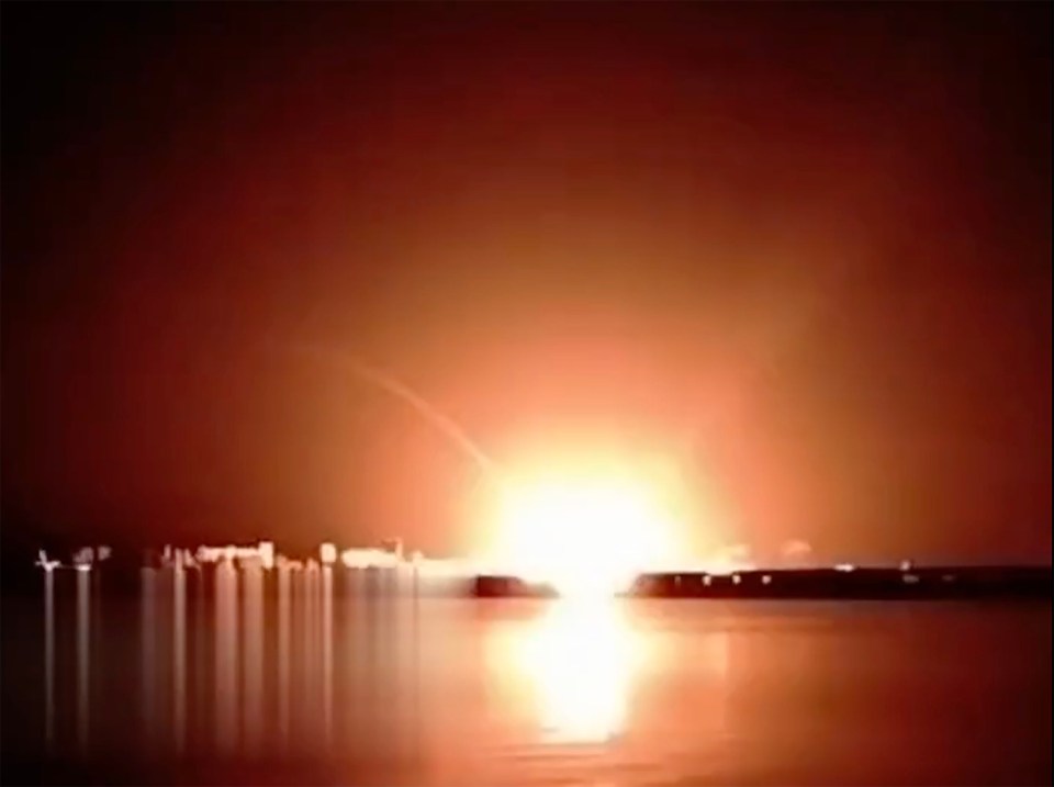 A dramatic video shows the moment of a devastating Russian strike on Ukraine’s largest hydro-electricity plant