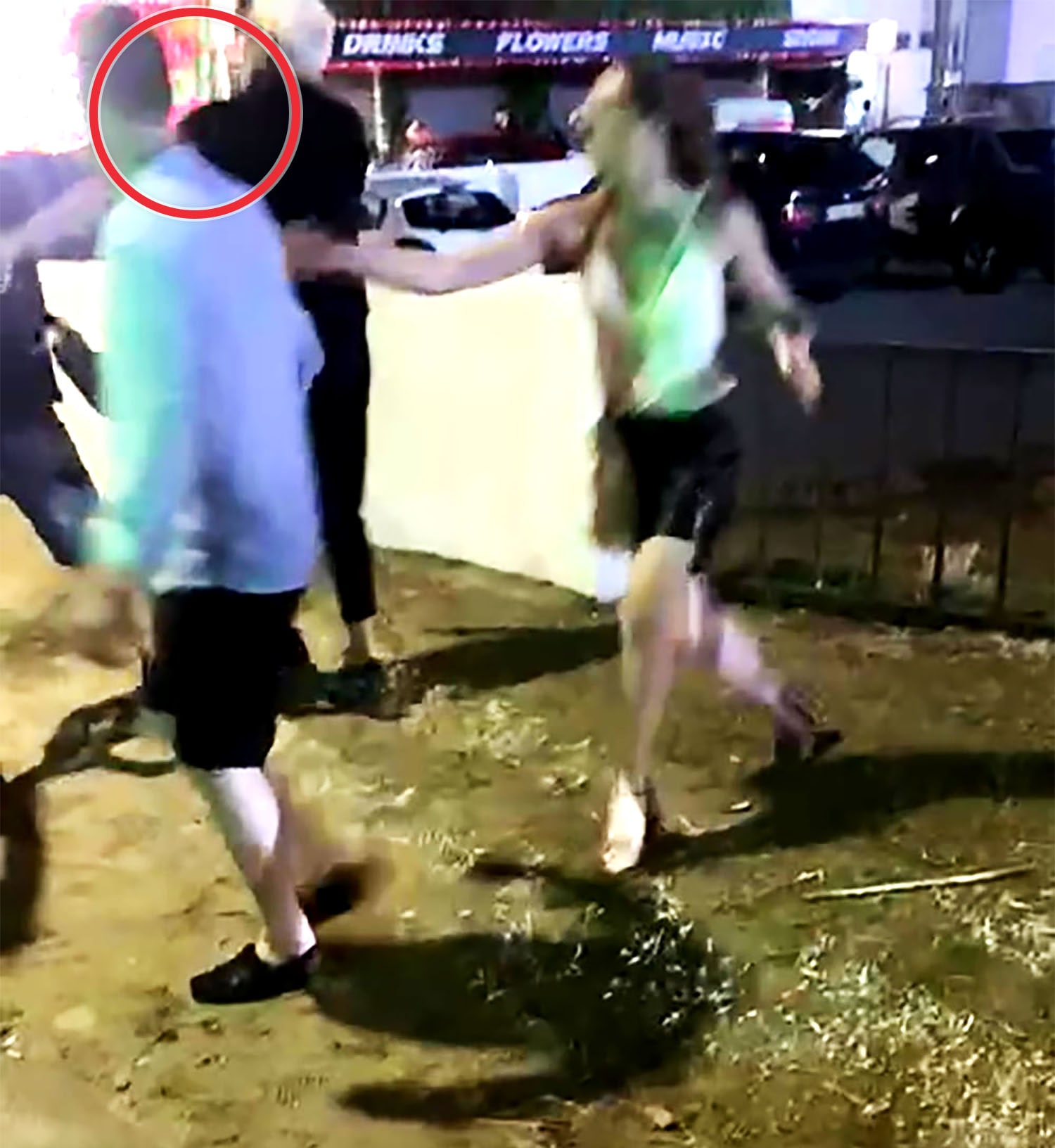 The moment a thug brutally hit Wayne Lineker knocking him unconscious as he slumped to the floor in Ibiza