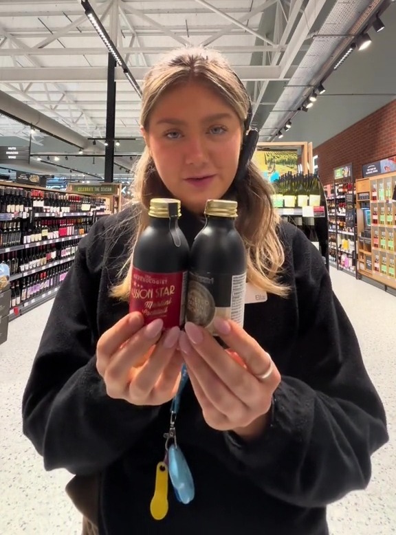 The worker showed off the new-in cocktails on social media