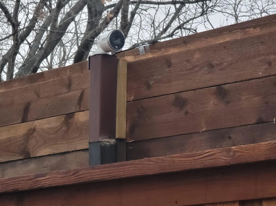 The neighbour also installed a security camera facing into the Reddit user's garden