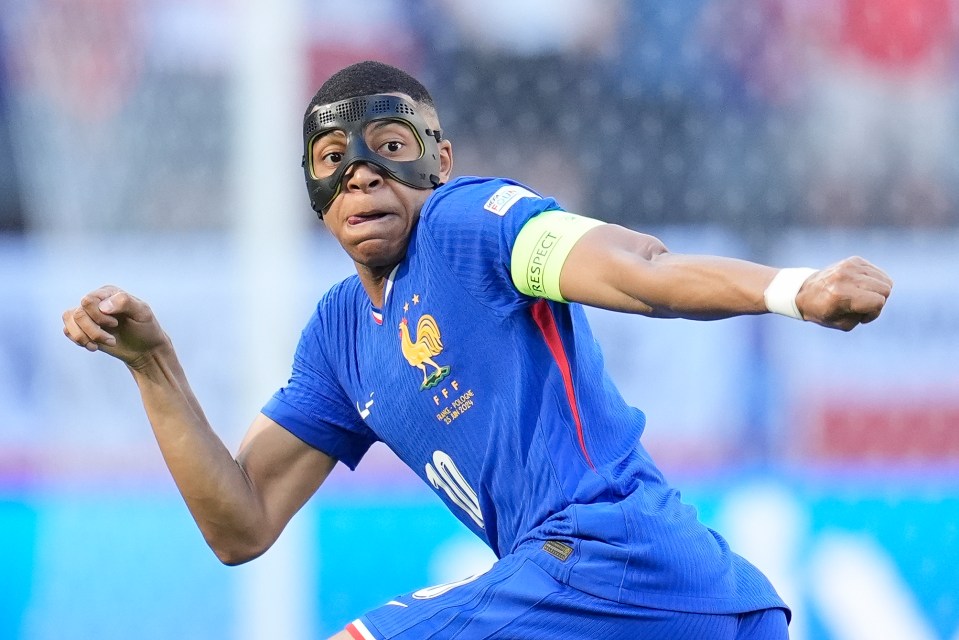 a soccer player wearing a mask and a jersey that says respect