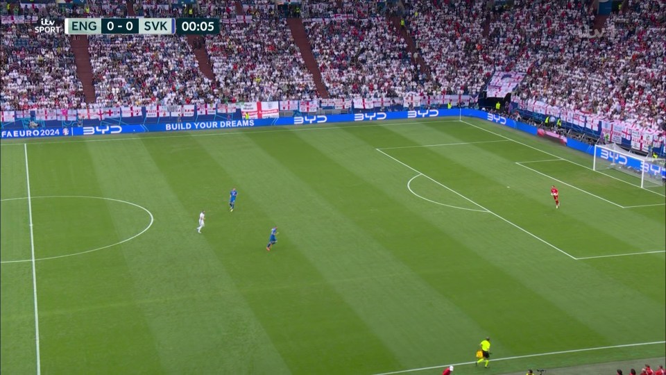 England were then trolled by fans on social media for their first 'shot on target'
