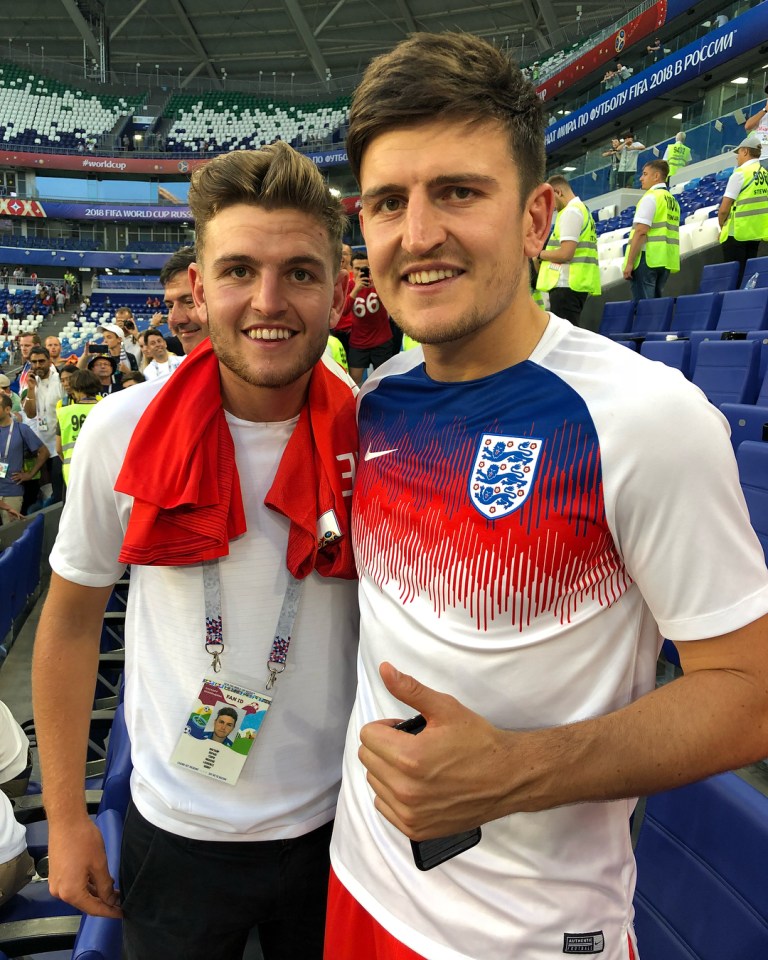 Harry Maguire with younger brother Laurence