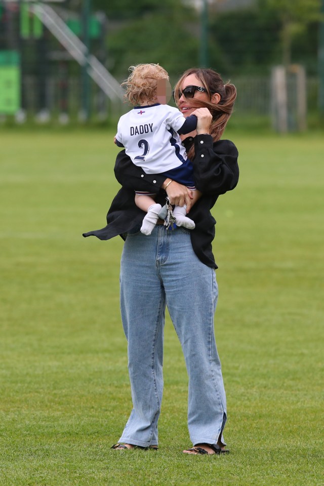 Lauryn Goodman is in Germany with Kyle Walker’s son Kairo