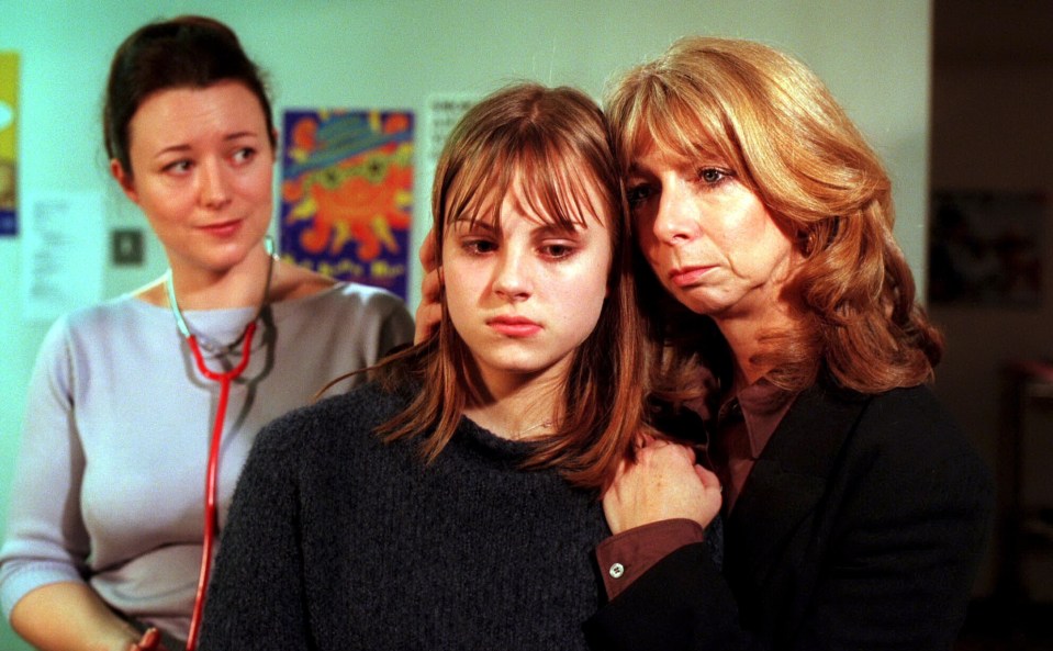 Tina acting alongside her Corrie TV mum, actress Helen Worth