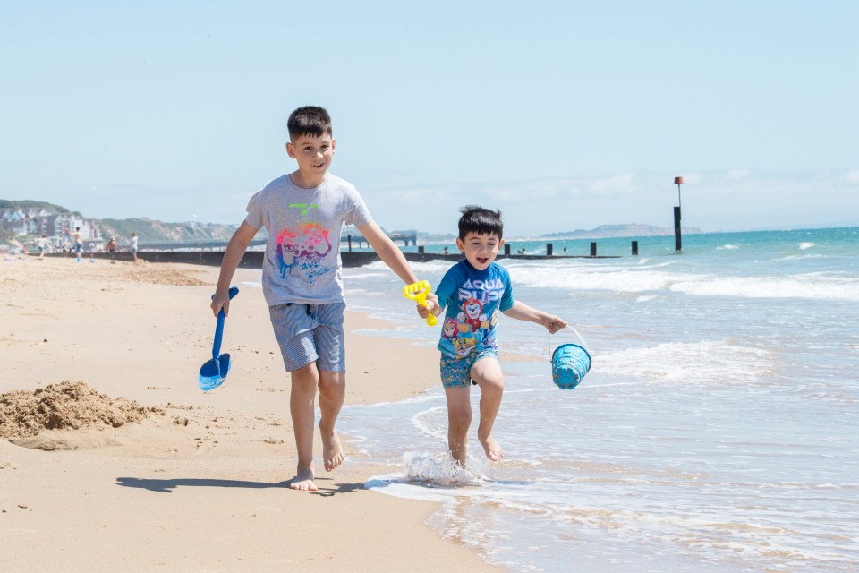 Brits have flocked to beaches across the UK amid the heat