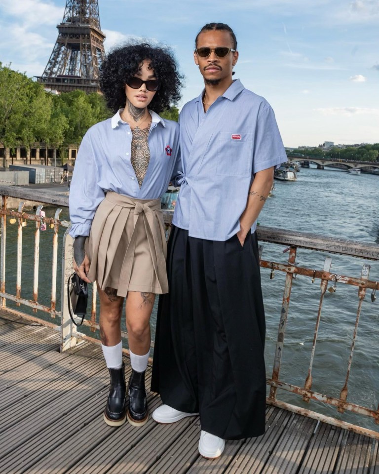 American model Candice Brook moved to Munich with Leroy Sana