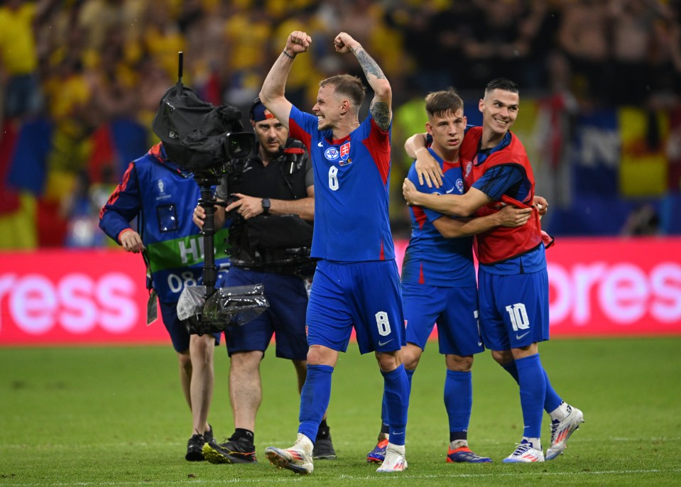 The joy was shared by the Slovaks