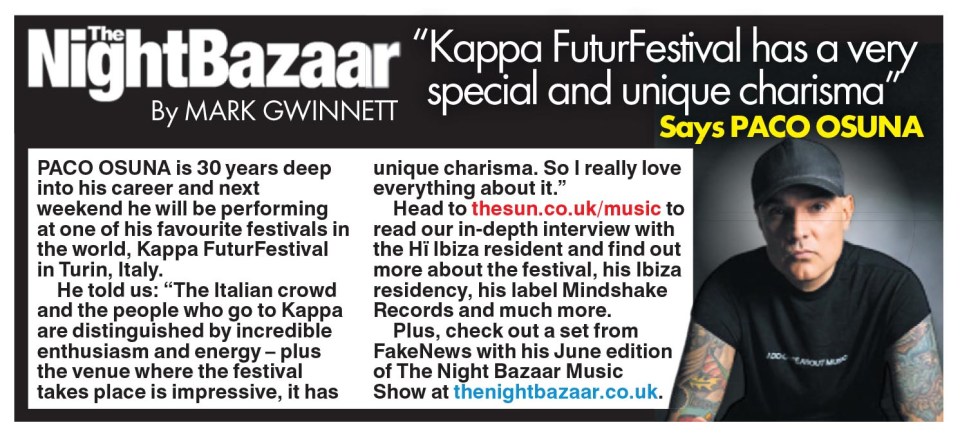 Paco Osuna in The Night Bazaar in The Sun's Something For The Weekend
