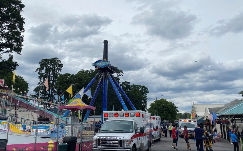 Maintenance workers were eventually able to return the ride to its unloading position
