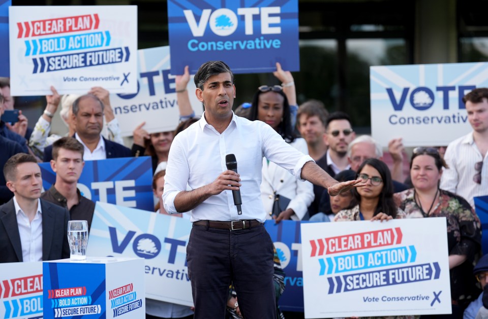 Prime Minister Rishi Sunak on the General Election campaign trail