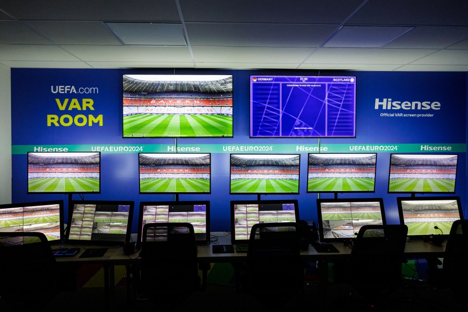 The Video Assistant Referees will work out of the VAR room in Leipzig