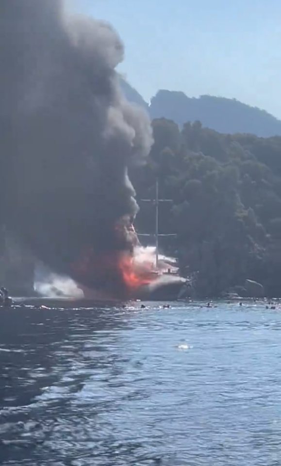 Thick plumes of smoke filled the air