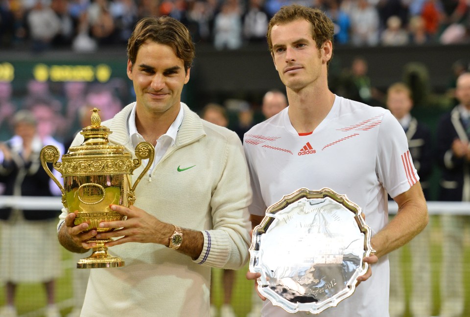 Federer and Murray contested the 2012 Wimbledon final