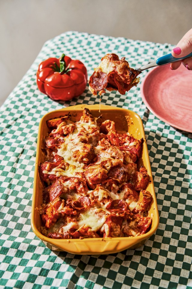 This pizza bake is quick to make for days when you just can't be bothered