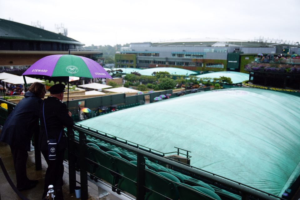 Heavy rain throughout Wimbledon forced a schedule change
