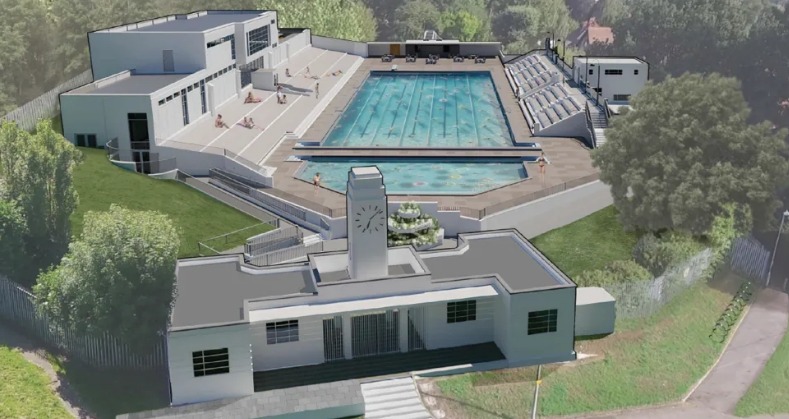 Designs have revealed what the lido will look like once it's been restored