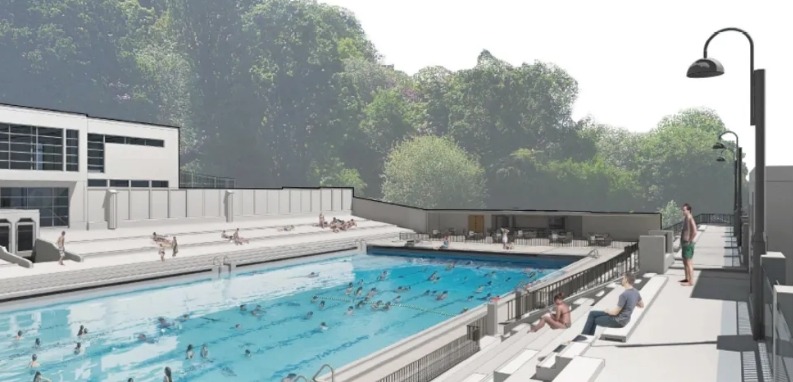 However, its high diving boards appear to no longer be included in the plans