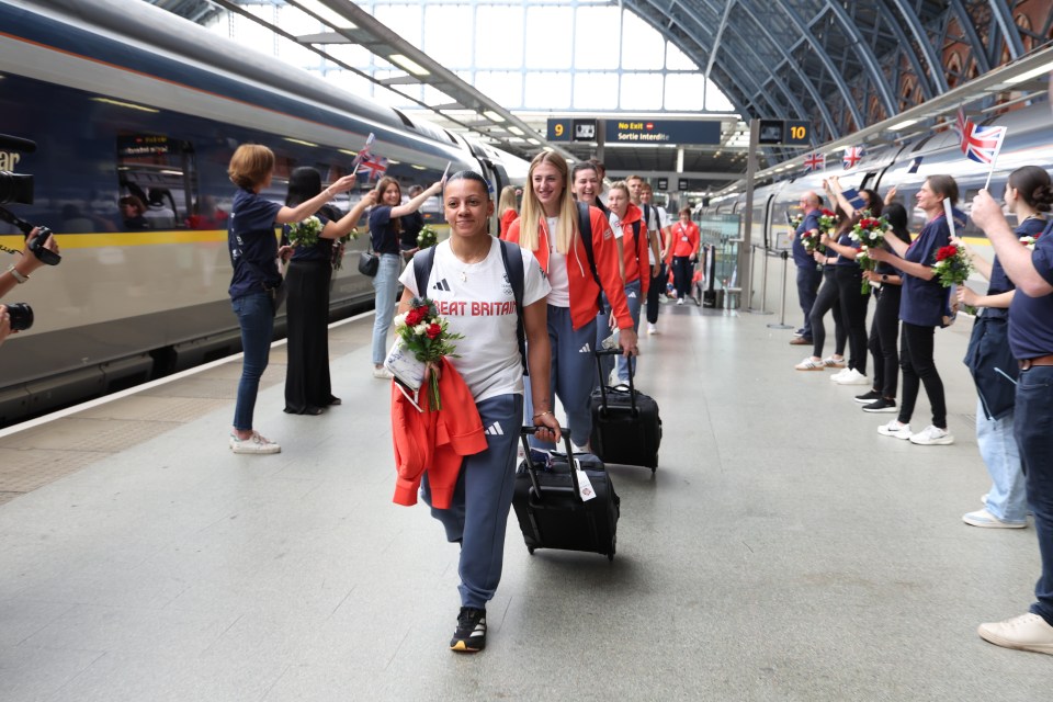 Many Team GB athletes arrived by Eurostar to Paris