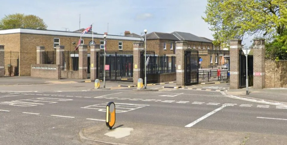 a building with a sign that says ' british armed forces ' on it