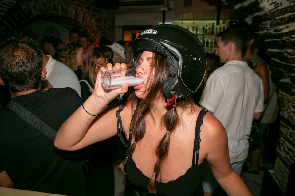 A punter gets ready to take the Slammer Shot - see below for more