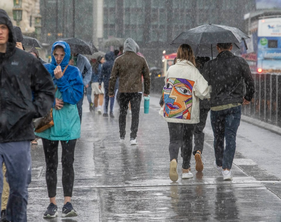 Brits have battled yellow weather thunderstorm warnings this week