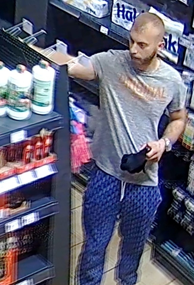 Eagle-eyed locals spotted this tall, blonde man at a local supermarket in Bavaria