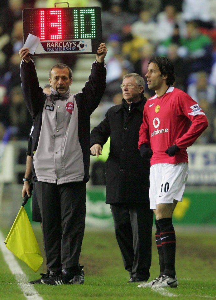 He had a heated row with Sir Alex Ferguson before leaving Old Trafford in 2006