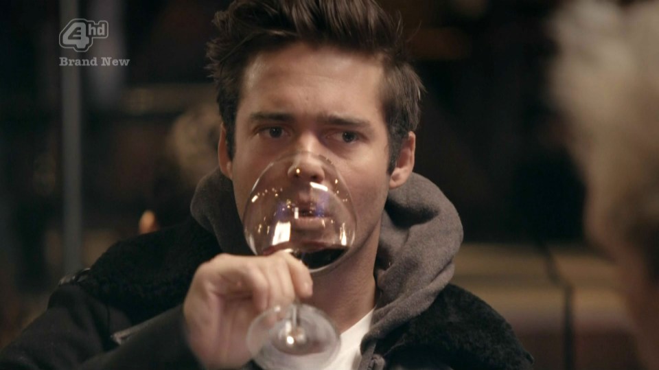Spencer on the sauce a year earlier for Made In Chelsea