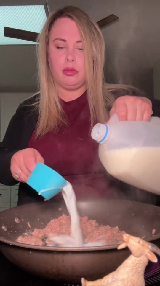 The mum showed her lazy dinner when she can't be bothered to go food shopping