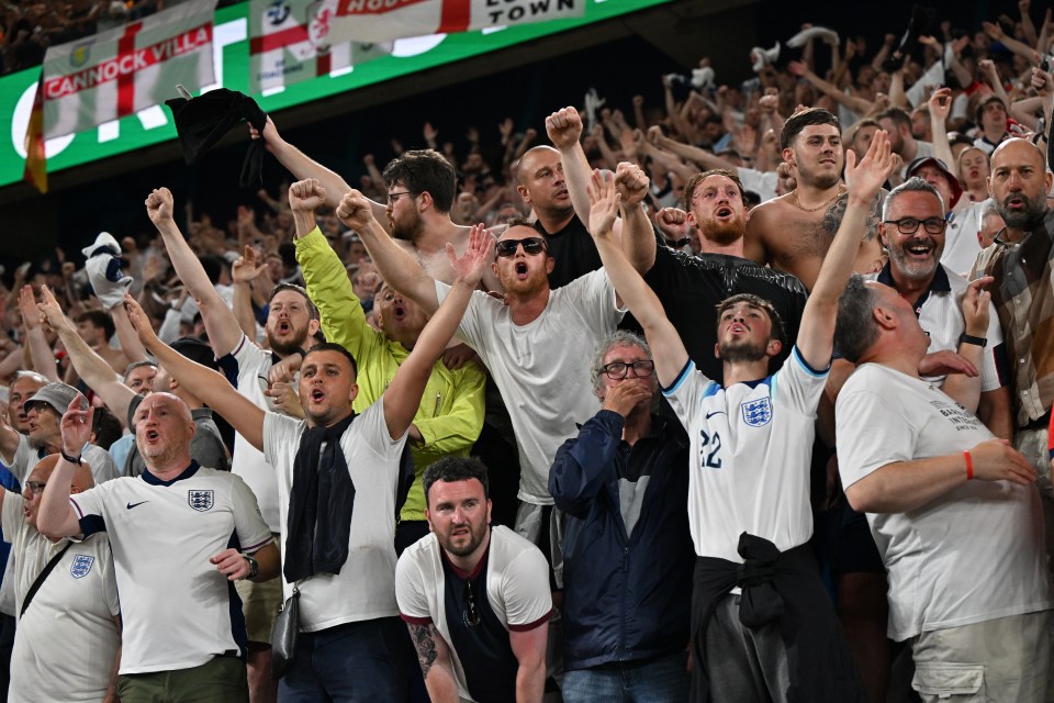 England fans during the match against the Netherlands on July 10