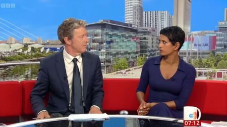 The two presenters had a disagreement on the topic of butterflies