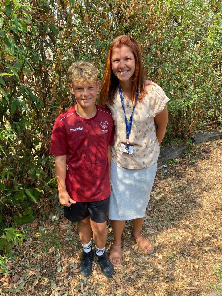 Maria Dennis with her 11-year-old son Harry who died in a horror smash