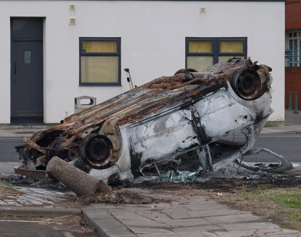 The aftermath of yesterday's carnage in the town