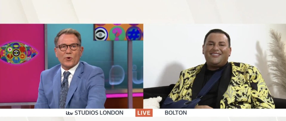 itv studios london is broadcasting a live interview with bolton