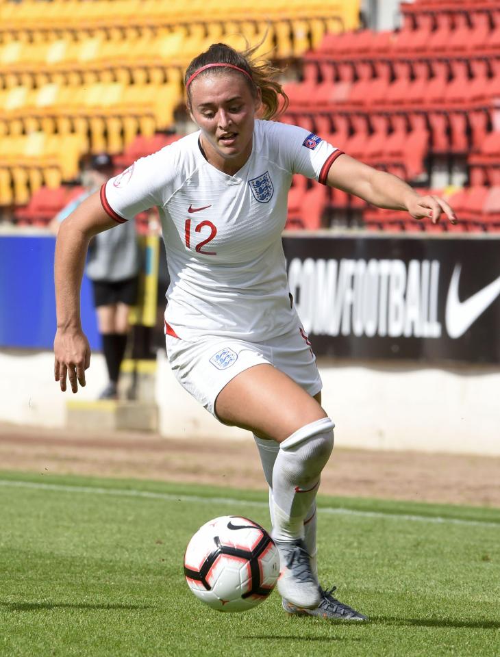 a female soccer player with the number 12 on her jersey