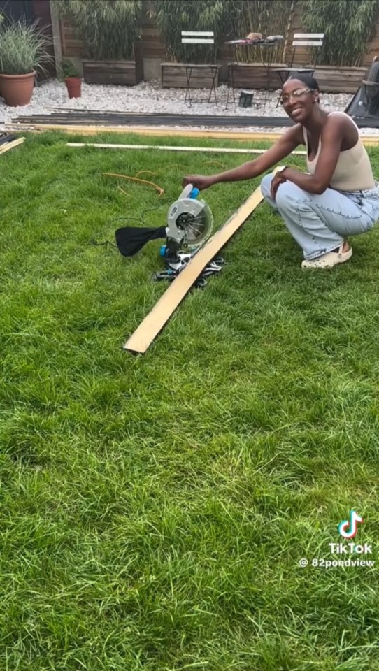 She then sawed them to the perfect length