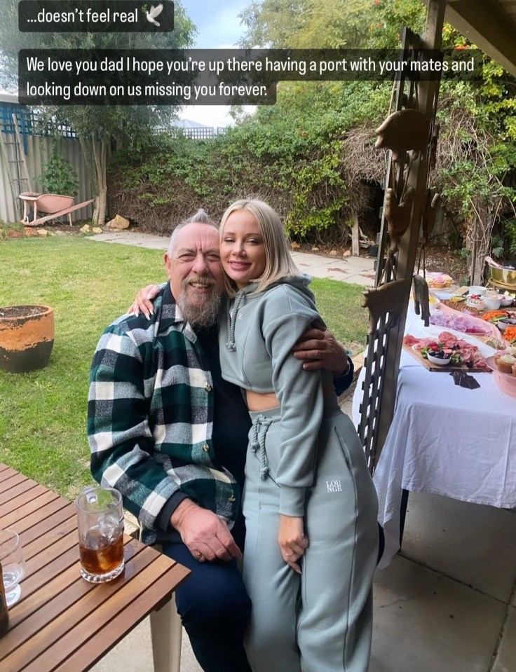 Jessika Power has revealed her dad has died