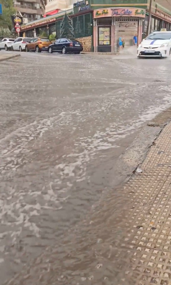 Roads are seen completely flooded