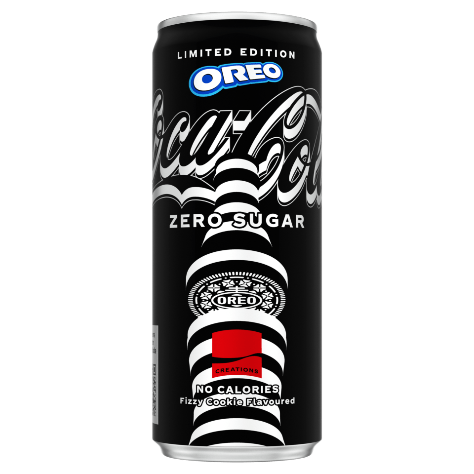 a limited edition oreo coca cola zero sugar can
